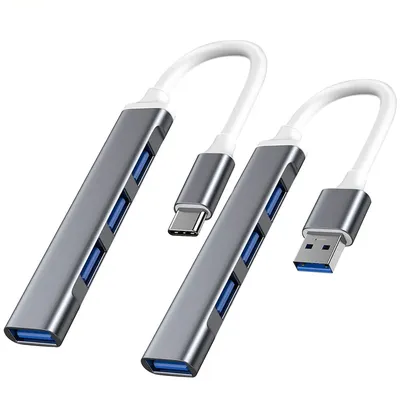 USB C 허브 3.0 유형 C 3.1 Xiaomi 용 4 포트 멀티 분배기 어댑터 OTG Lenovo Macbook Pro 13 15 Air Pro PC 컴퓨터 액세서리